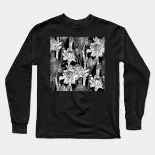 Black Torch Ginger Flowers Long Sleeve T-Shirt